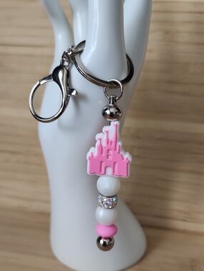 🆕️Pink Castle Decorative  Keychain